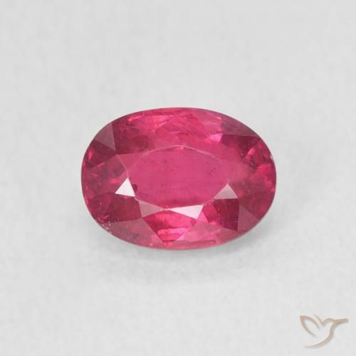 1.26ct طبيعي أحمر وردى ياقوت, بيضوي, قليلا جدا