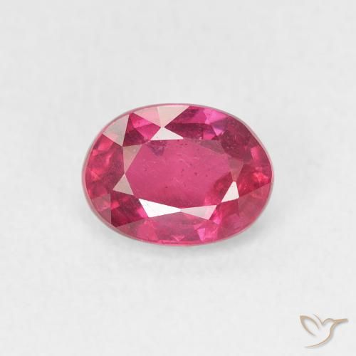 1.14ct طبيعي أحمر فاتح ياقوت, بيضوي, قليلا جدا