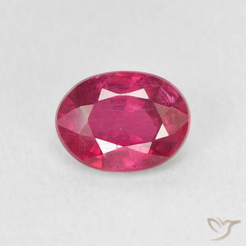 1.17ct طبيعي أحمر فاتح ياقوت, بيضوي, قليلا جدا