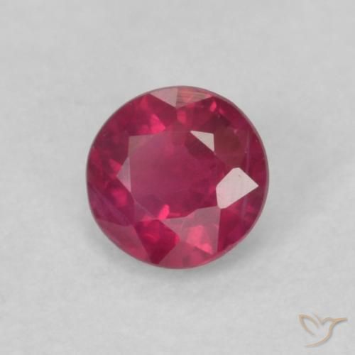 ياقوت Medium Dark-Red طبيعي، دائري، 0.20 قيراط، قليلا جدا