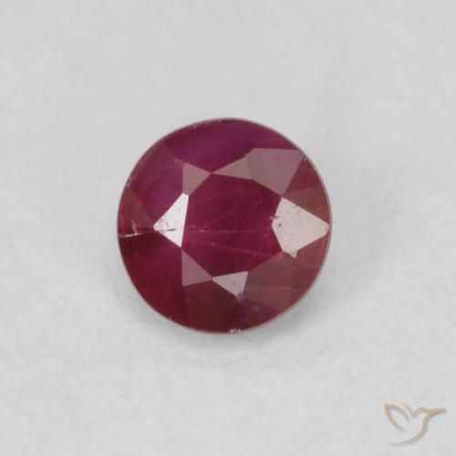 0.28ct طبيعي أحمر غامق ياقوت, دائري, SI