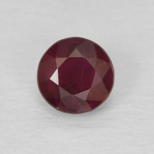 0.29ct طبيعي أحمر غامق ياقوت, دائري, SI