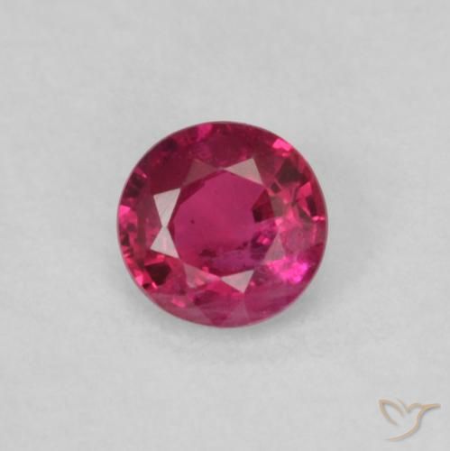 0.21ct طبيعي اوردي امحمر ياقوت, دائري, قليلا جدا