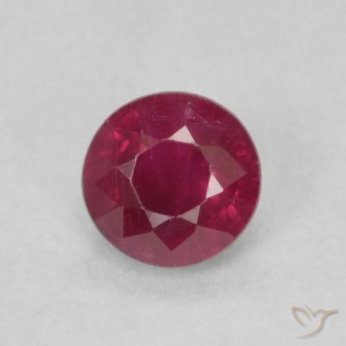 0.32ct طبيعي أحمر غامق ياقوت, دائري, SI
