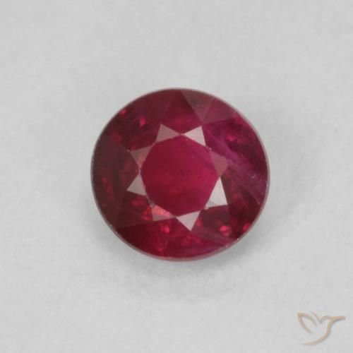 0.31ct طبيعي أحمر متوسط ياقوت, دائري, SI