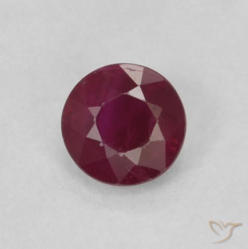 0.29ct طبيعي أحمر النبيذ ياقوت, دائري, SI