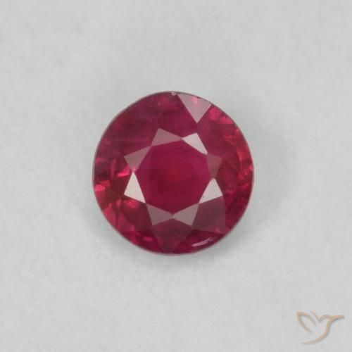 0.17ct طبيعي أحمر النبيذ ياقوت, دائري, قليلا جدا