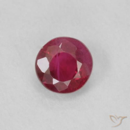 0.23ct طبيعي أحمر المربى ياقوت, دائري, قليلا جدا