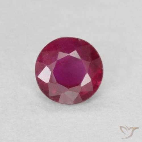 0.23ct طبيعي احمر غامق ياقوت, دائري, SI-I1