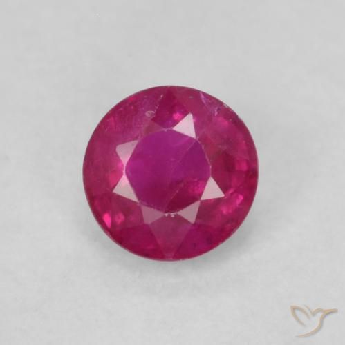 0.32ct طبيعي أحمر فاتح ياقوت, دائري, SI-I1