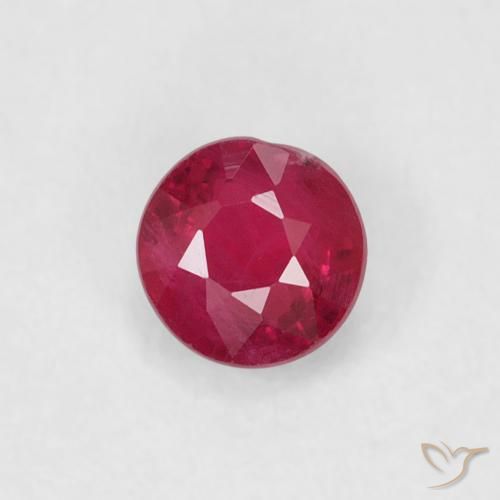 0.29ct طبيعي أحمر المربى ياقوت, دائري, SI-I1