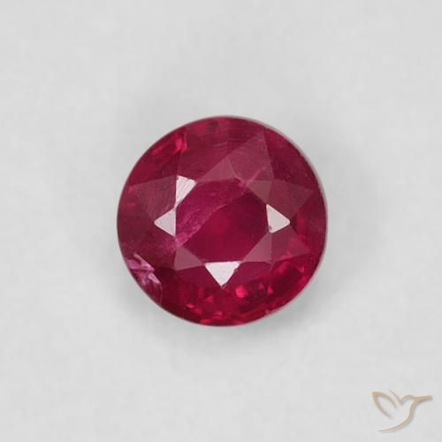 0.28ct طبيعي احمر غامق ياقوت, دائري, SI-I1