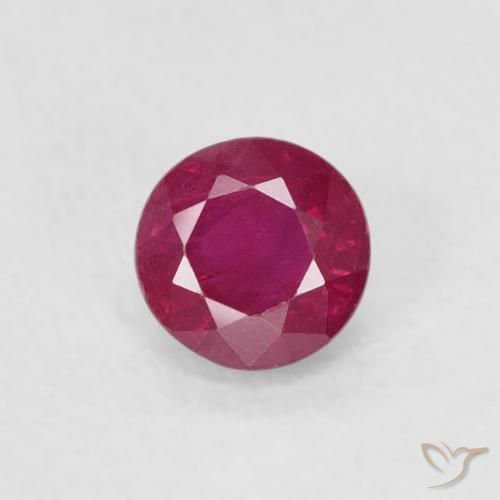 0.29ct طبيعي أحمر وردى ياقوت, دائري, SI-I1