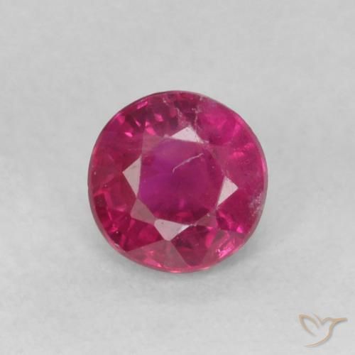 0.28ct طبيعي أحمر فاتح ياقوت, دائري, SI-I1