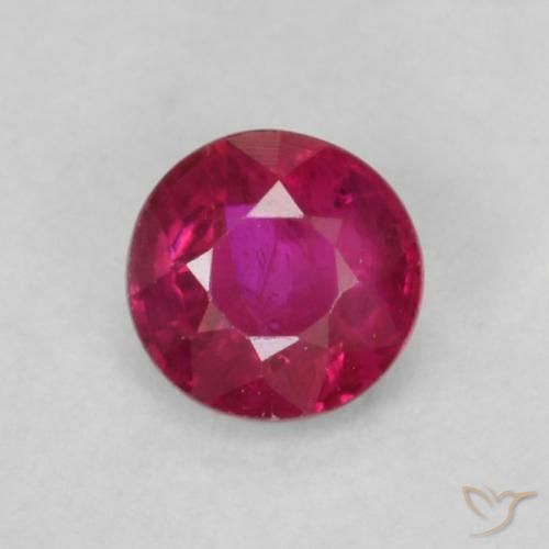 0.21ct طبيعي أحمر وردى ياقوت, دائري, SI