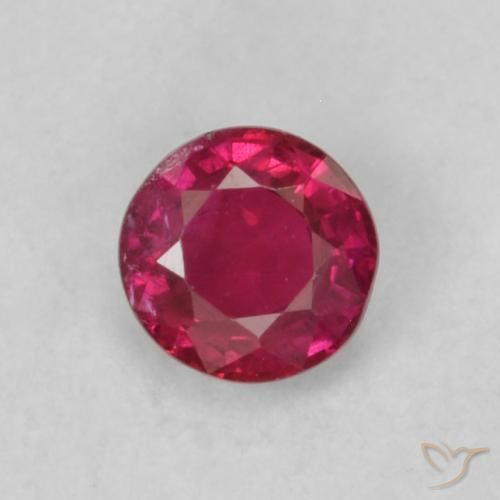 0.21ct طبيعي أحمر وردى ياقوت, دائري, SI