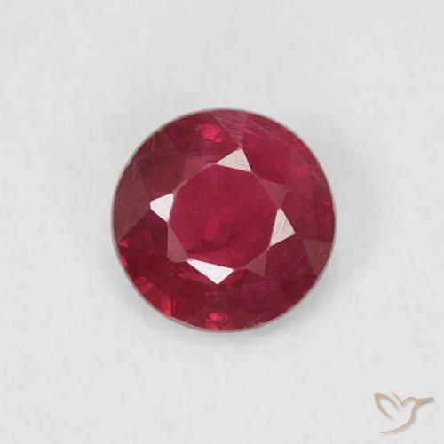 0.24ct طبيعي أحمر متوسط ياقوت, دائري, SI-I1