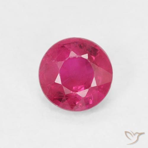 0.27ct طبيعي أحمر وردى ياقوت, دائري, SI-I1