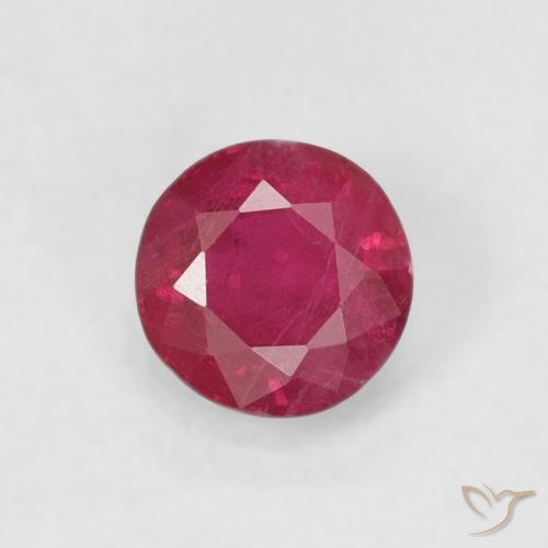 0.28ct طبيعي أحمر المربى ياقوت, دائري, SI-I1