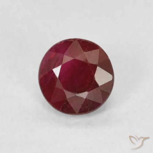0.29ct طبيعي احمر غامق ياقوت, دائري, SI-I1