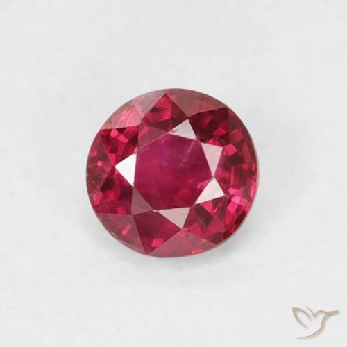 0.26ct طبيعي احمر غامق ياقوت, دائري, SI-I1