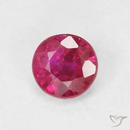 0.28ct طبيعي أحمر فاتح ياقوت, دائري, SI-I1