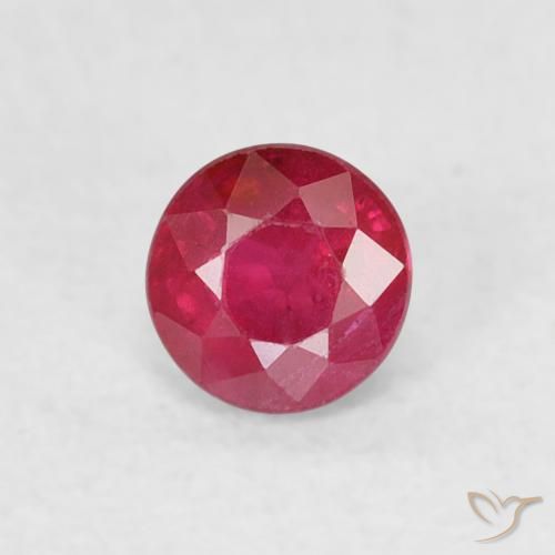 0.33ct طبيعي قرمزى غامق ياقوت, دائري, SI-I1