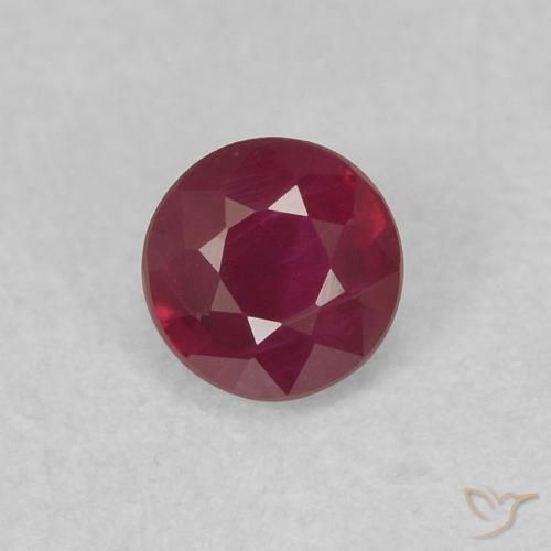 0.36ct طبيعي أحمر غامق ياقوت, دائري, SI