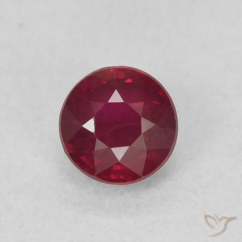 0.33ct طبيعي أحمر غامق ياقوت, دائري, SI