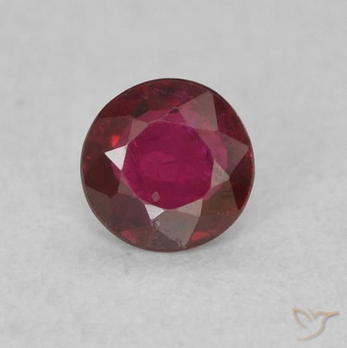 0.22ct طبيعي أحمر متوسط ياقوت, دائري, SI