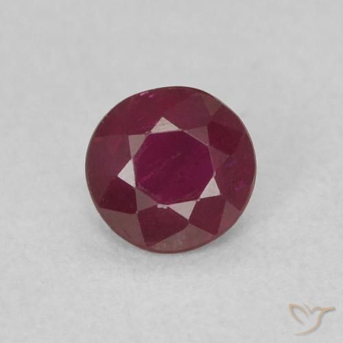 0.24ct طبيعي أحمر متوسط ياقوت, دائري, SI