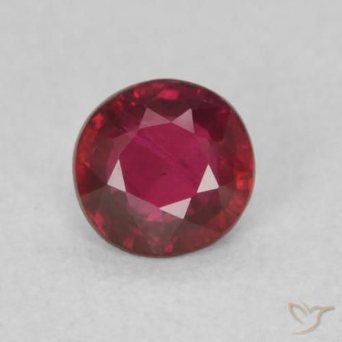 0.28ct طبيعي أحمر متوسط ياقوت, دائري, SI