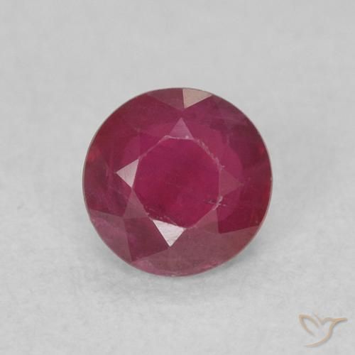 0.30ct طبيعي أحمر النبيذ ياقوت, دائري, SI