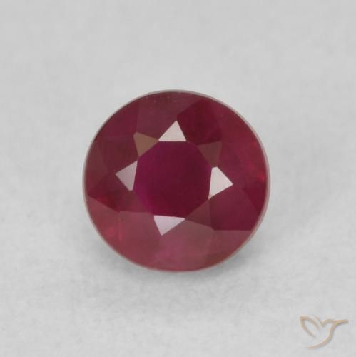0.40ct طبيعي أحمر متوسط ياقوت, دائري, SI