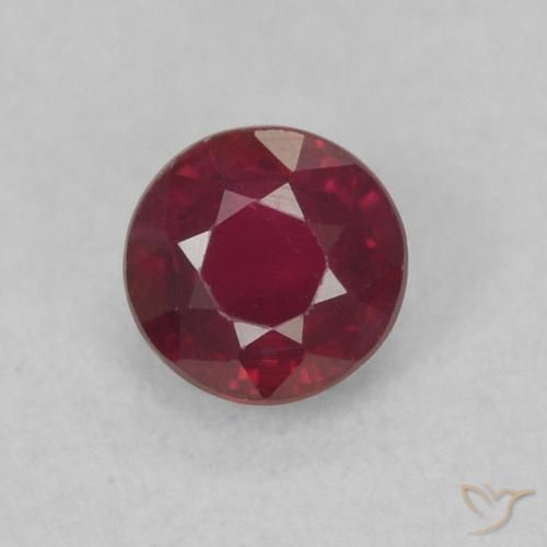 0.37ct طبيعي أحمر متوسط ياقوت, دائري, SI