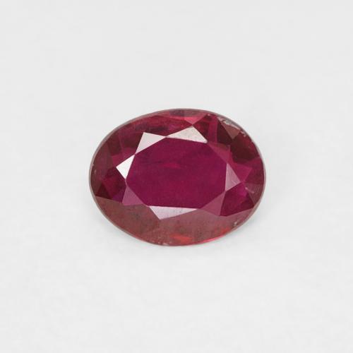 0.26ct طبيعي أحمر غامق ياقوت, بيضوي, VVS-VS