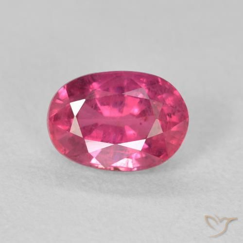 1.28ct طبيعي أحمر وردى ياقوت, بيضوي, قليلا جدا
