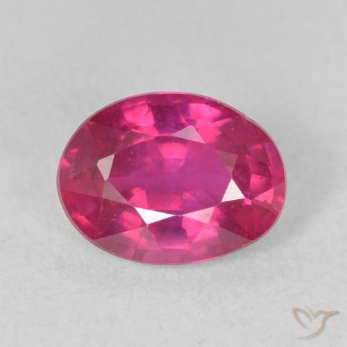 1.62ct طبيعي أحمر وردى ياقوت, بيضوي, قليلا جدا