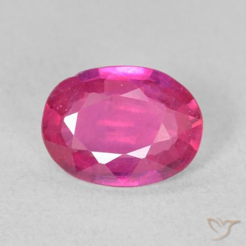 1.16ct طبيعي Medium Dark-Pink ياقوت, بيضوي, قليلا جدا