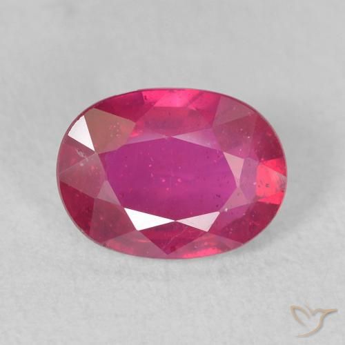 1.49ct طبيعي أحمر فاتح ياقوت, بيضوي, قليلا جدا