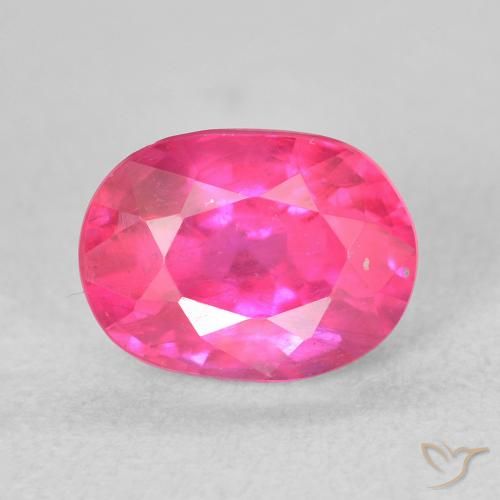 2.27ct طبيعي ماجنتى غامق ياقوت, بيضوي, قليلا جدا