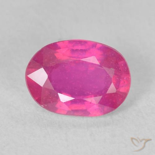 1.61ct طبيعي Medium Dark-Pink ياقوت, بيضوي, قليلا جدا