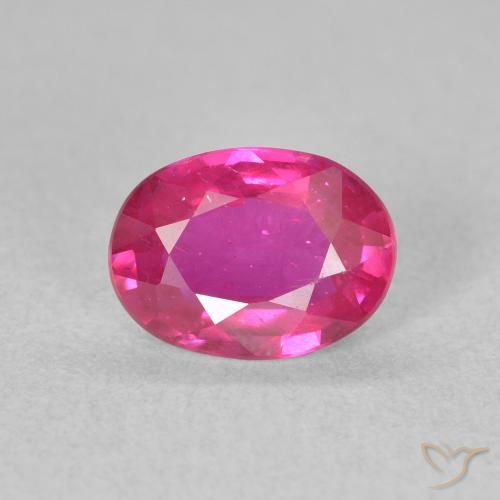 1.43ct طبيعي Medium Dark-Pink ياقوت, بيضوي, قليلا جدا