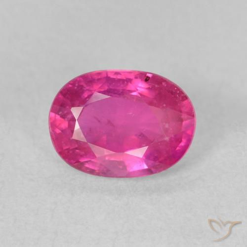 1.50ct طبيعي وردي فاقع ياقوت, بيضوي, قليلا جدا