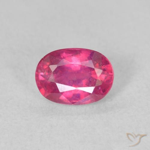 1.34ct طبيعي Medium Dark-Pink ياقوت, بيضوي, قليلا جدا