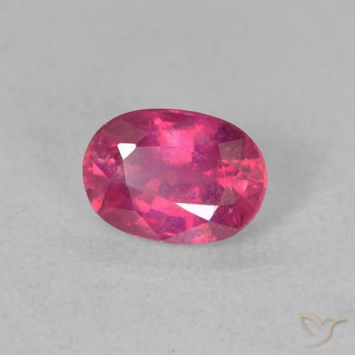 ياقوت Medium Dark-Pink طبيعي، بيضوي، 1.34 قيراط، قليلا جدا
