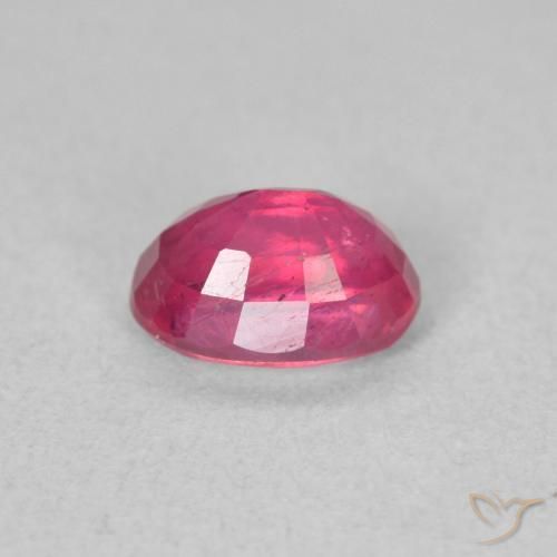 ياقوت Medium Dark-Pink طبيعي، بيضوي، 1.34 قيراط، قليلا جدا