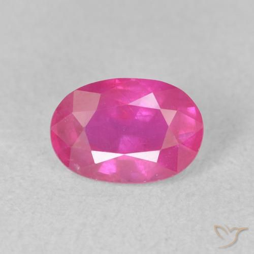 1.18ct طبيعي ماجنتى غامق ياقوت, بيضوي, قليلا جدا