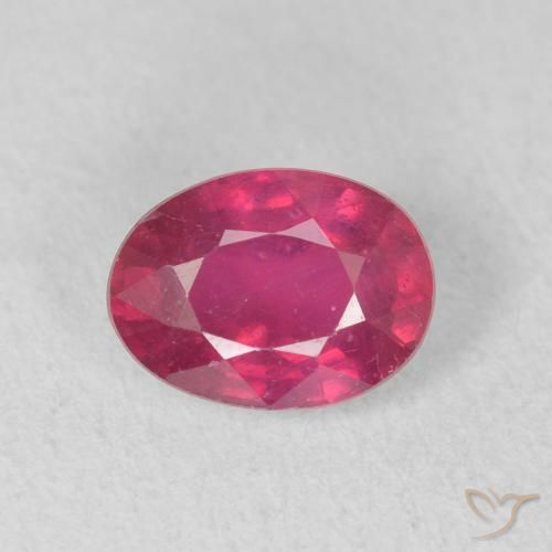 1.12ct طبيعي اوردي امحمر ياقوت, بيضوي, قليلا جدا
