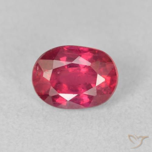 1.13ct طبيعي أحمر وردى ياقوت, بيضوي, قليلا جدا